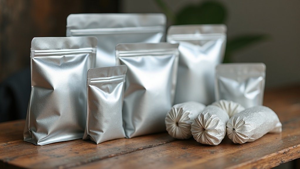 mylar bag oxygen absorber size