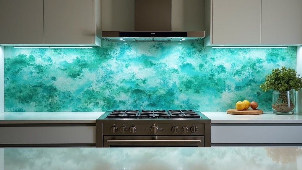 stylish functional glass backsplashes